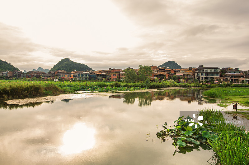 中国云南省文山州丘北县普者黑风景区风光图片素材