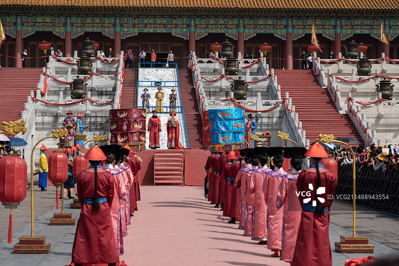 浙江金华横店 明清宫苑公主大婚图片素材