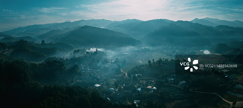 茶房乡的早晨.云县.临沧图片素材
