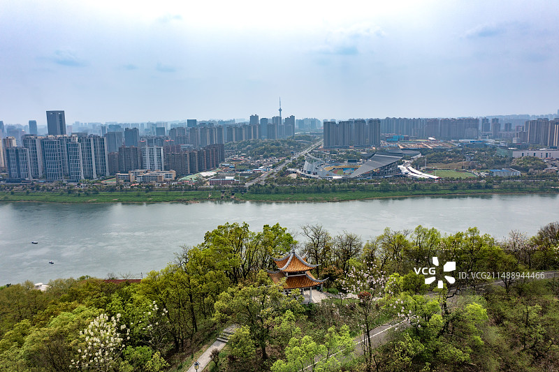 航拍湖南株洲石峰公园图片素材