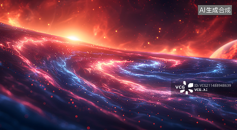 【AI数字艺术】外太空星系银河系星云图片素材