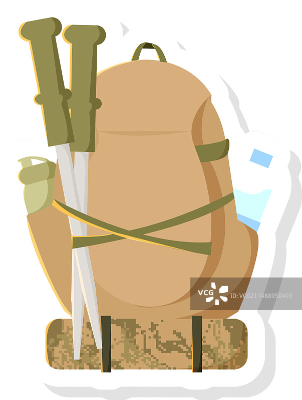 地球露营包贴纸图片素材