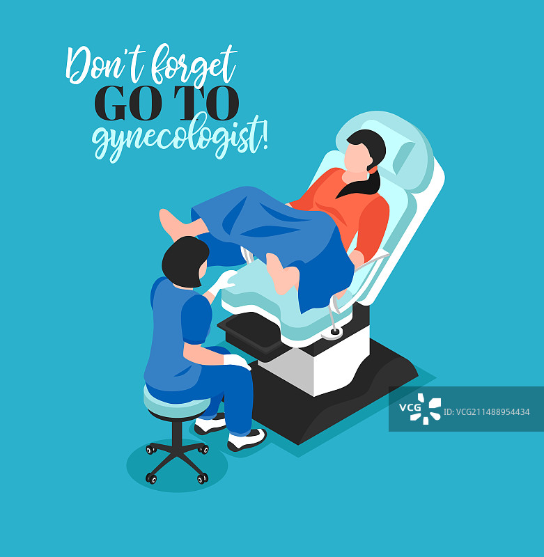 妇科医生就诊2.5D图图片素材