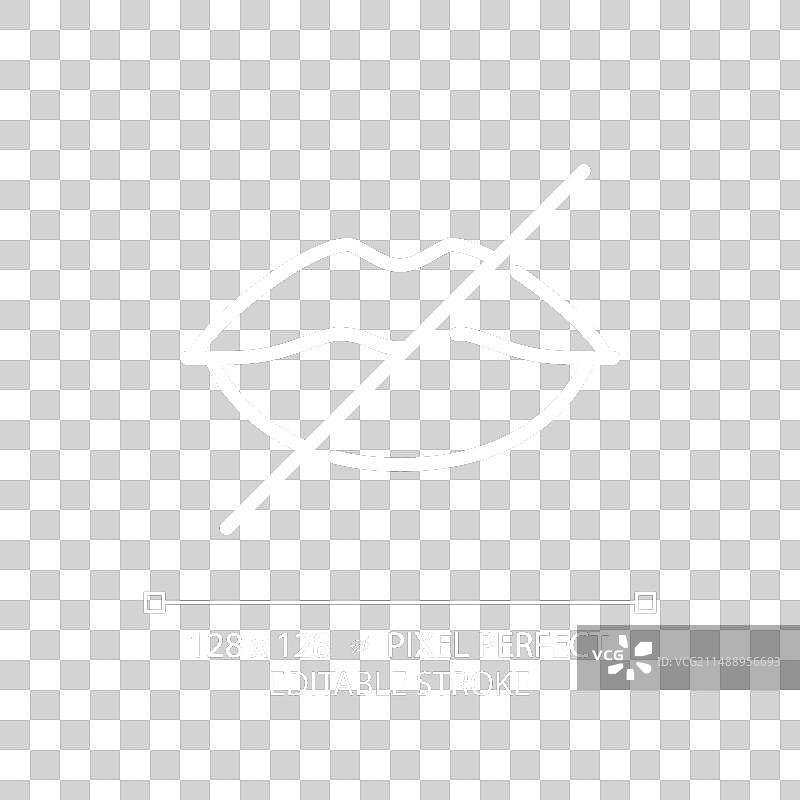 深色主题的语音障碍白色线性图标图片素材