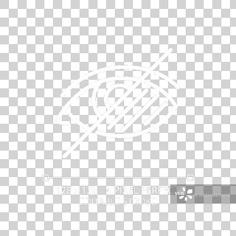 深色主题的视力丧失白色线性图标图片素材