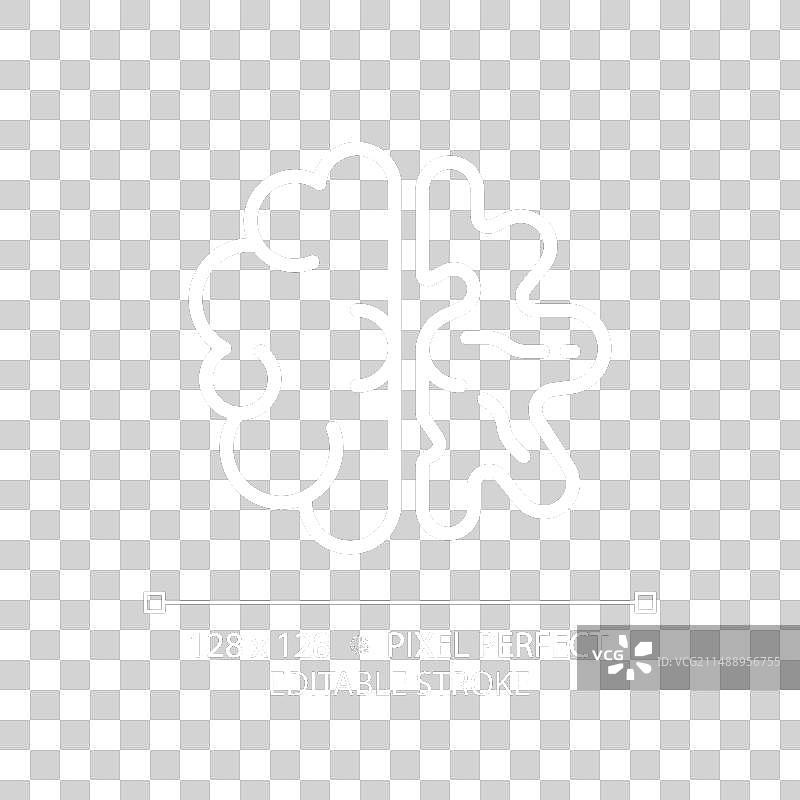 深色主题阿尔茨海默病线性图标图片素材