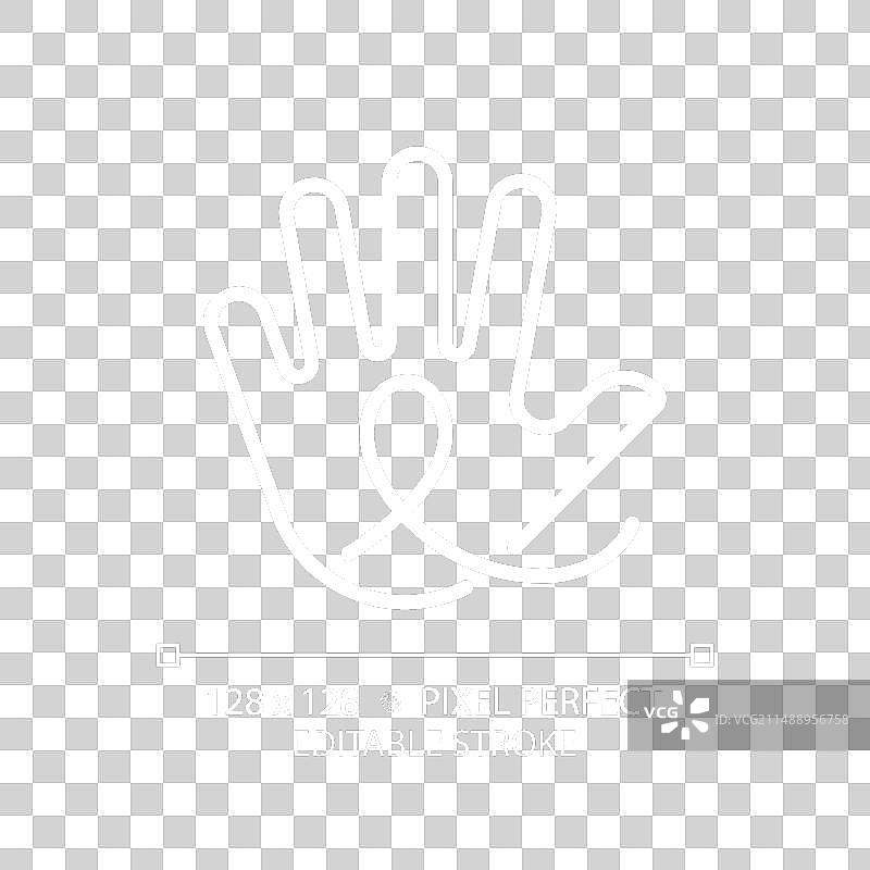 深色主题的唐氏综合征白色线性图标图片素材