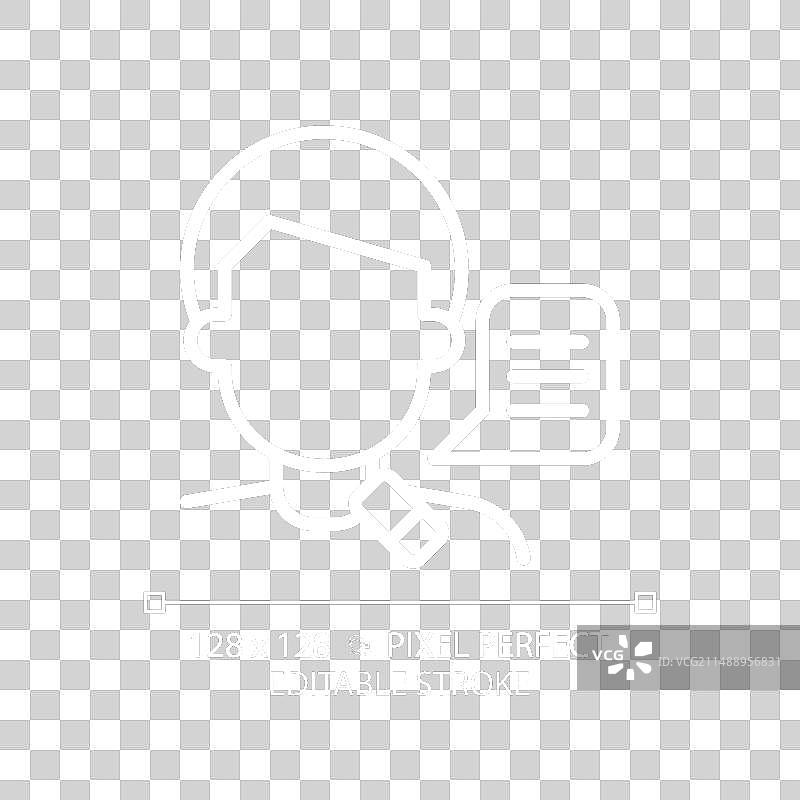 深色主题喉部线性图标图片素材