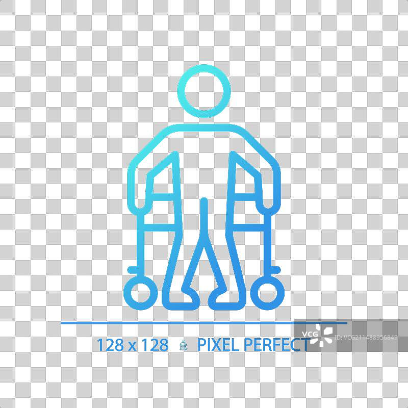 脑瘫梯度线性图标图片素材