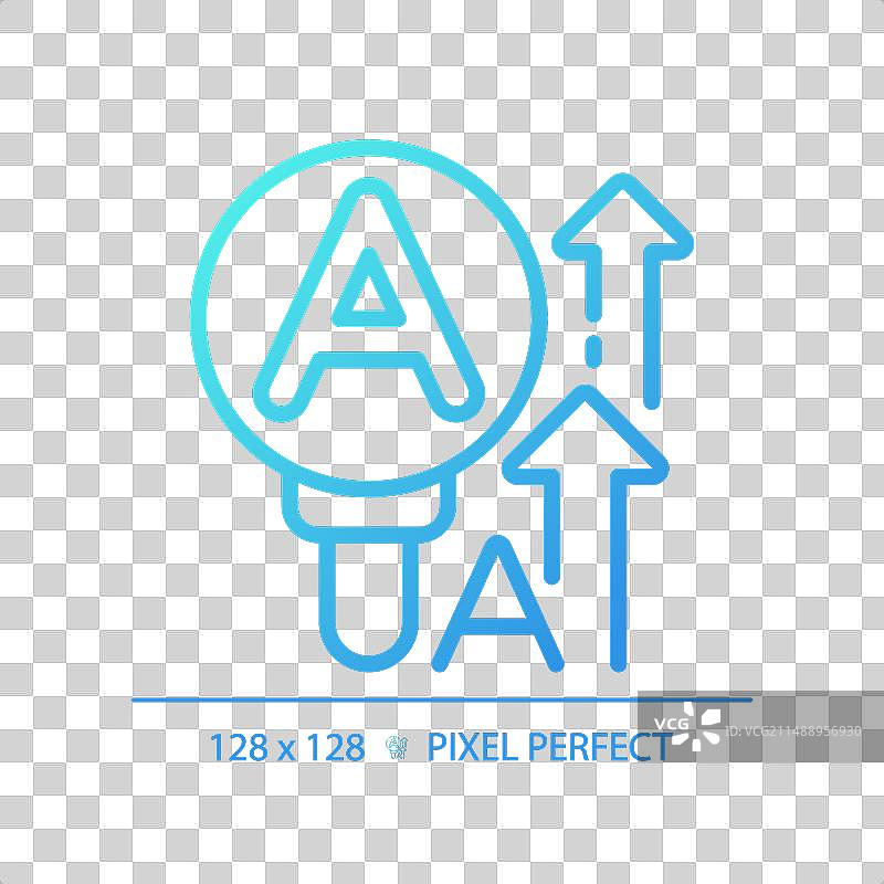 视力障碍者用大号线性渐变字体图片素材