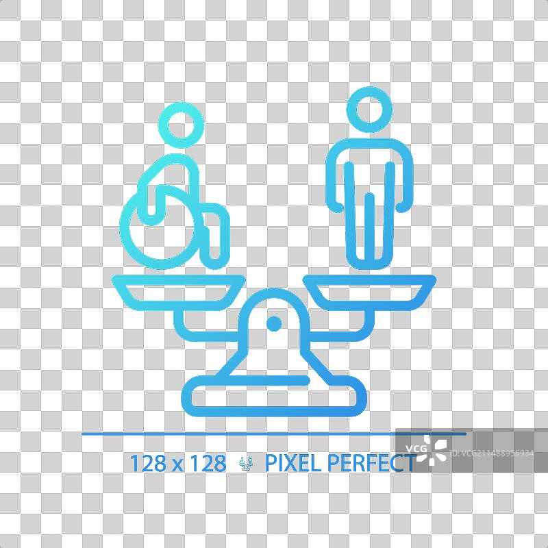 平等和多元化线性渐变图标图片素材