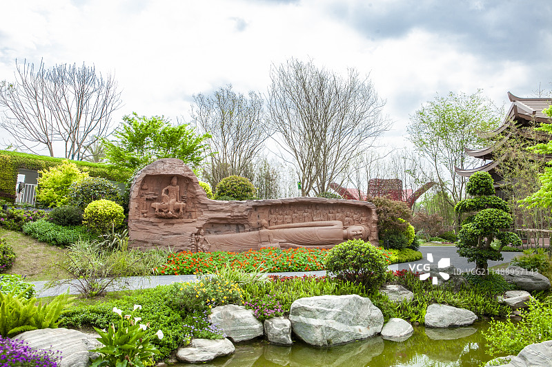 2024年成都世界园艺博览会，EXPO，世园会，园艺会，政府工程，中式建筑，亭台楼额，中国建筑图片素材