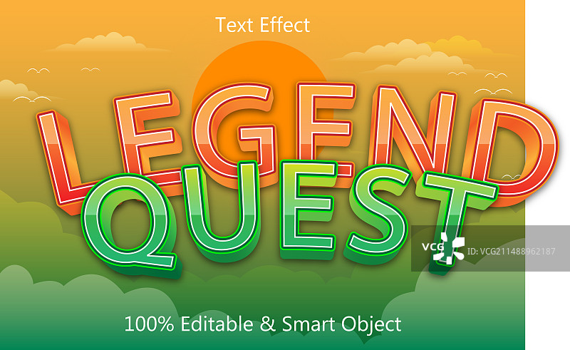 传奇探索可编辑文字效果3D图片素材