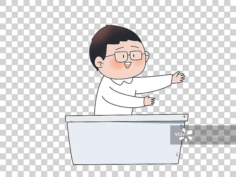 在办公桌里的男人图片素材