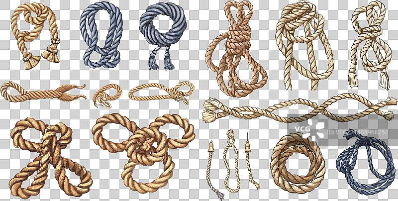 航海绳结装饰复古图片素材