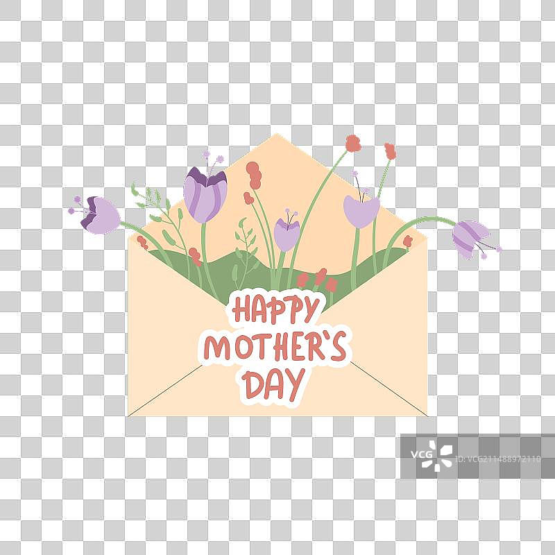 带有节日信息的母亲节信件图片素材