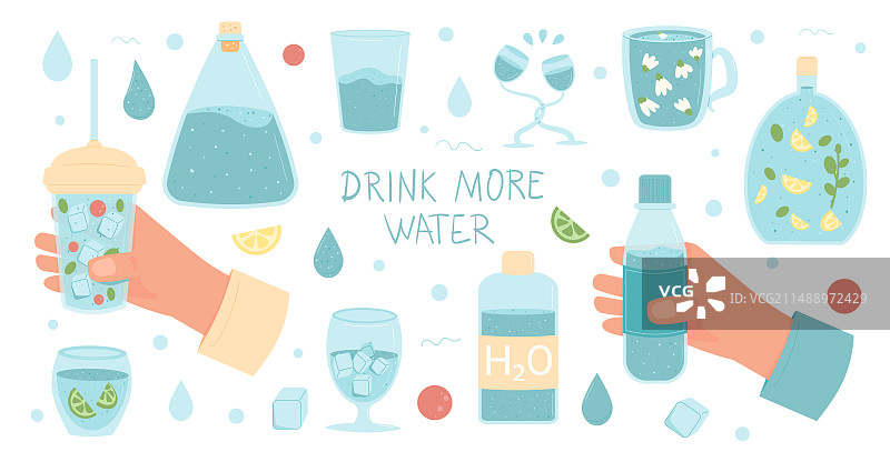 各种容器装水素材图片素材