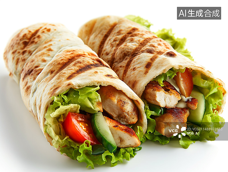 【AI数字艺术】特色小吃墨西哥鸡肉卷图片素材