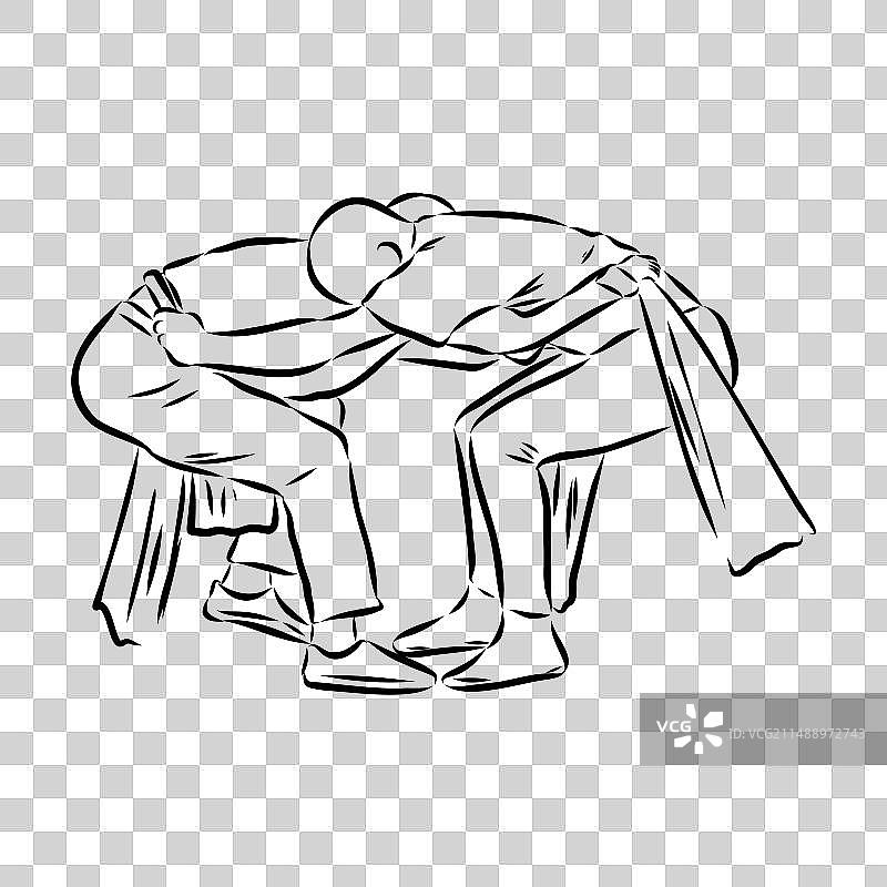 桑搏柔道摔跤教练腰带图片素材