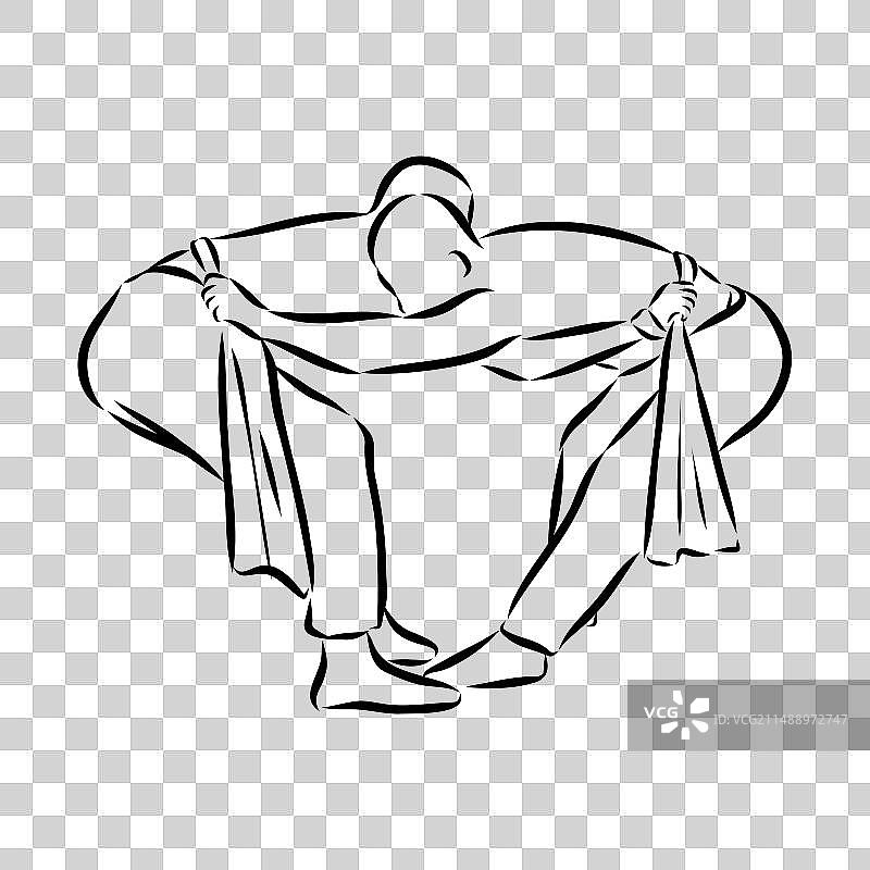 桑搏柔道摔跤教练腰带图片素材