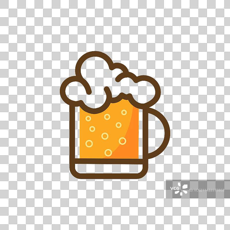 啤酒杯图标标志设计元素图片素材