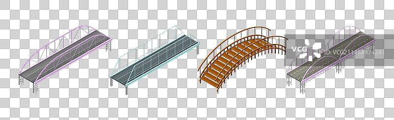作为工业道路建设的固定桥梁图片素材