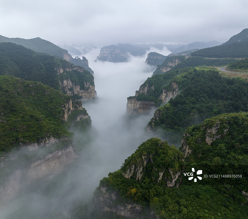 太行山峡谷图片素材