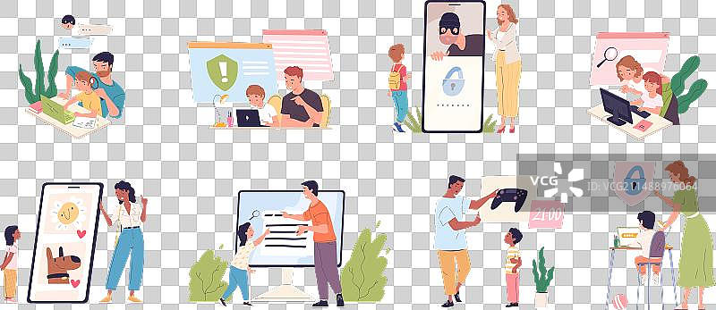 家长控制儿童视频图片素材