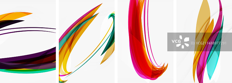 抽象的彩色波浪海报壁纸图片素材