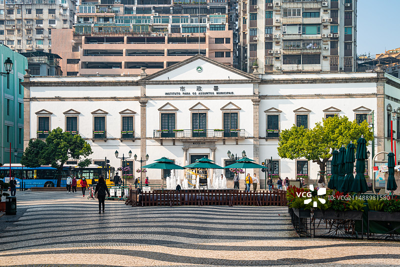 澳门议事厅前地澳门市政署大楼图片素材