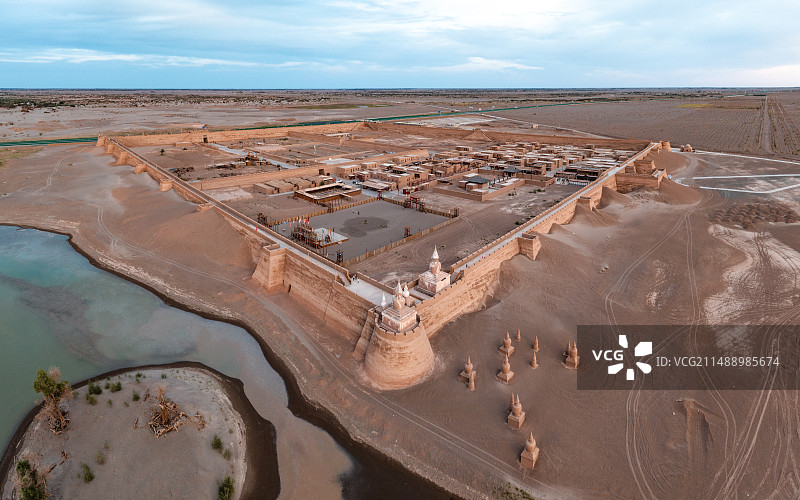 内蒙古西夏黑水城遗址复建图片素材