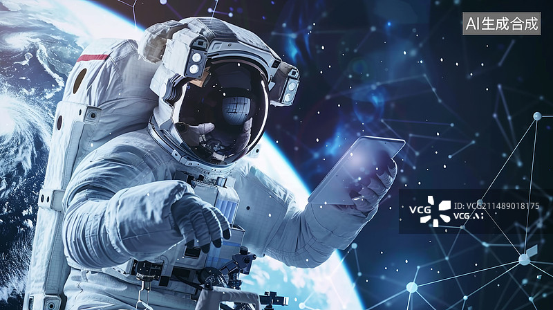 【AI数字艺术】太空宇航员图片素材