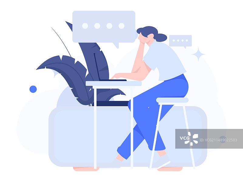 居家室内人物场景扁平矢量概念运营手绘插画图片素材