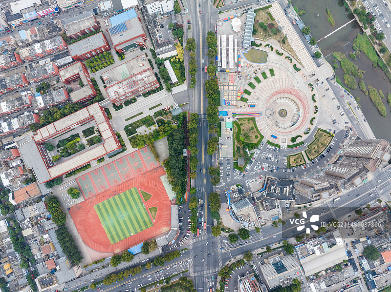 淄博市淄川区城市风景图片素材