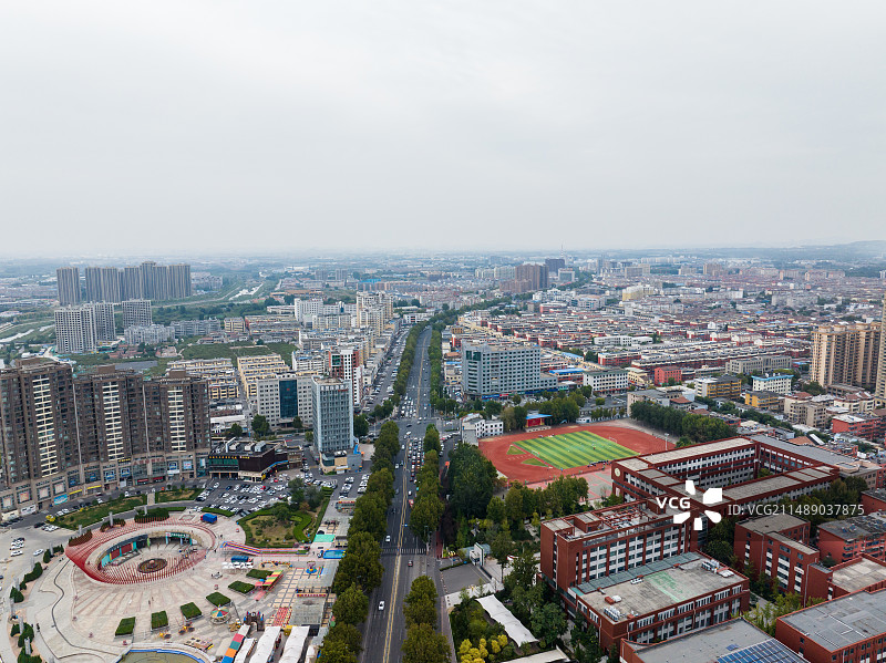 淄博市淄川区城市风景图片素材