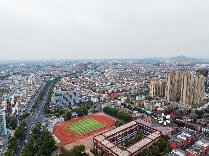 淄博市淄川区城市风景图片素材