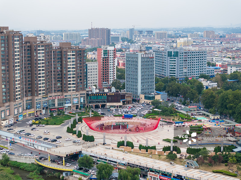 淄博市淄川区城市风景图片素材