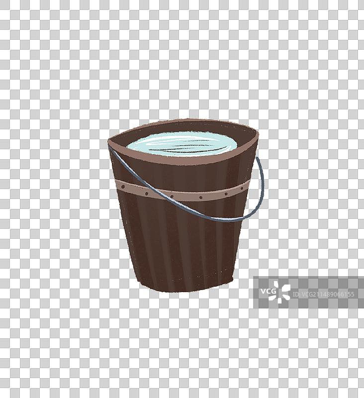 装满水的桶图片素材