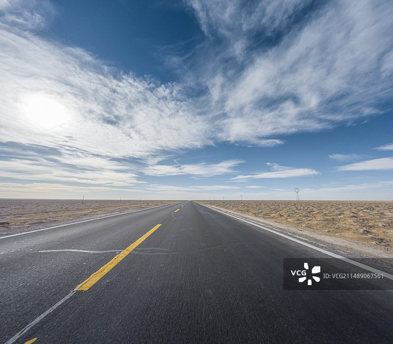 自然荒野区，汽车广告背景图，热门自驾公路，国道G219公路图片素材