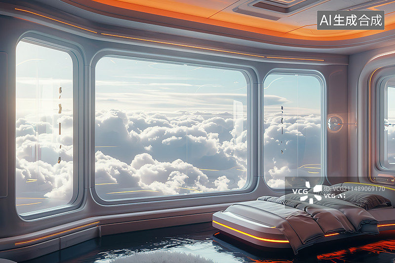 【AI数字艺术】火车上的空座位图片素材