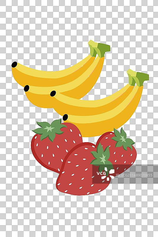 香蕉草莓图片素材