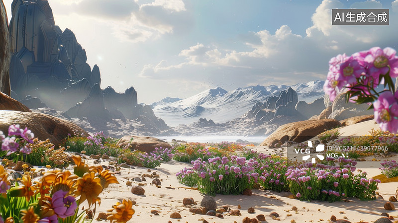 【AI数字艺术】未来科技 赛博朋克 外星球 超现实主义 空间站图片素材