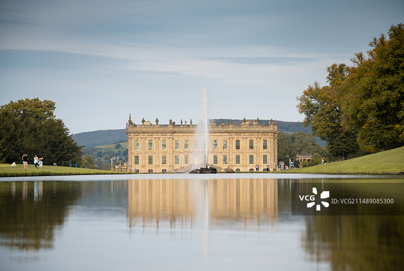 英国，德比郡，查茨沃斯庄园，Chatsworth House图片素材