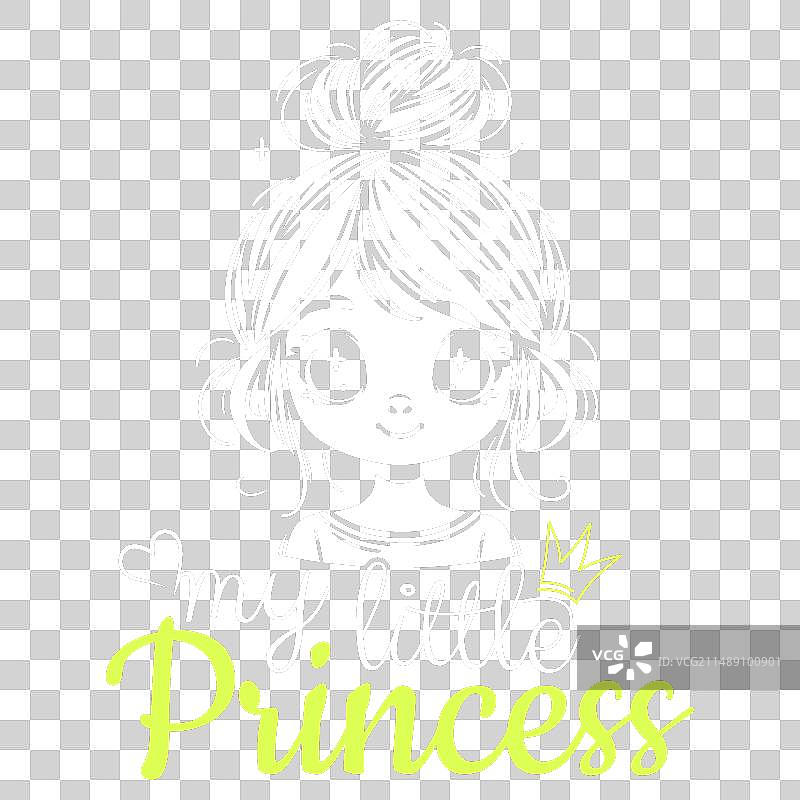 可爱的小公主 - 可爱的卡通女孩图片素材