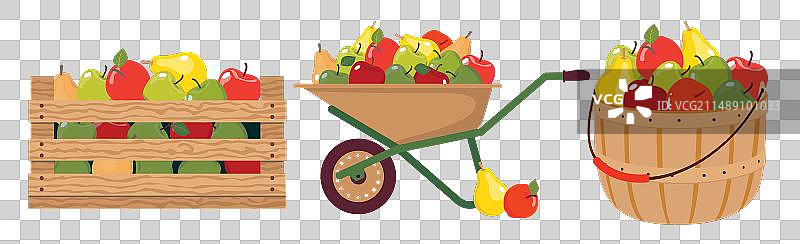 苹果篮子图片素材