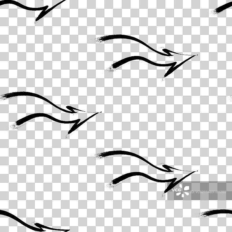 喷绘涂鸦箭头无缝图案图片素材