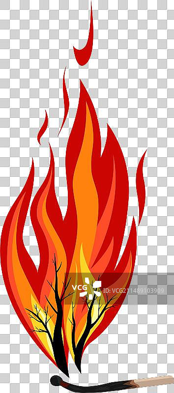 森林火灾：小心用火，预防森林火灾图片素材