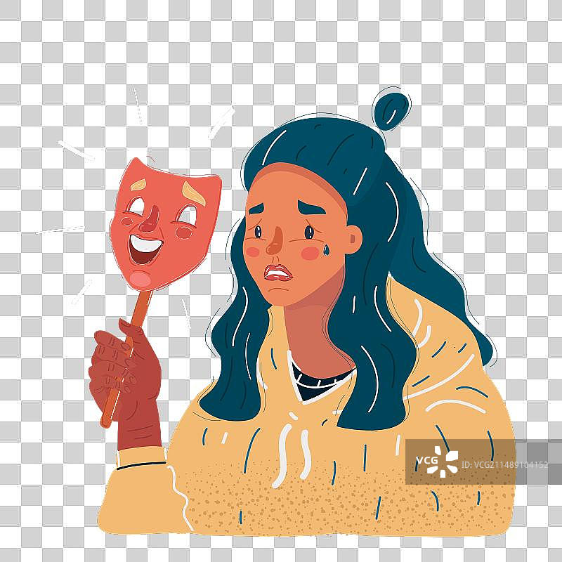 卡通悲伤哭泣表情图片素材