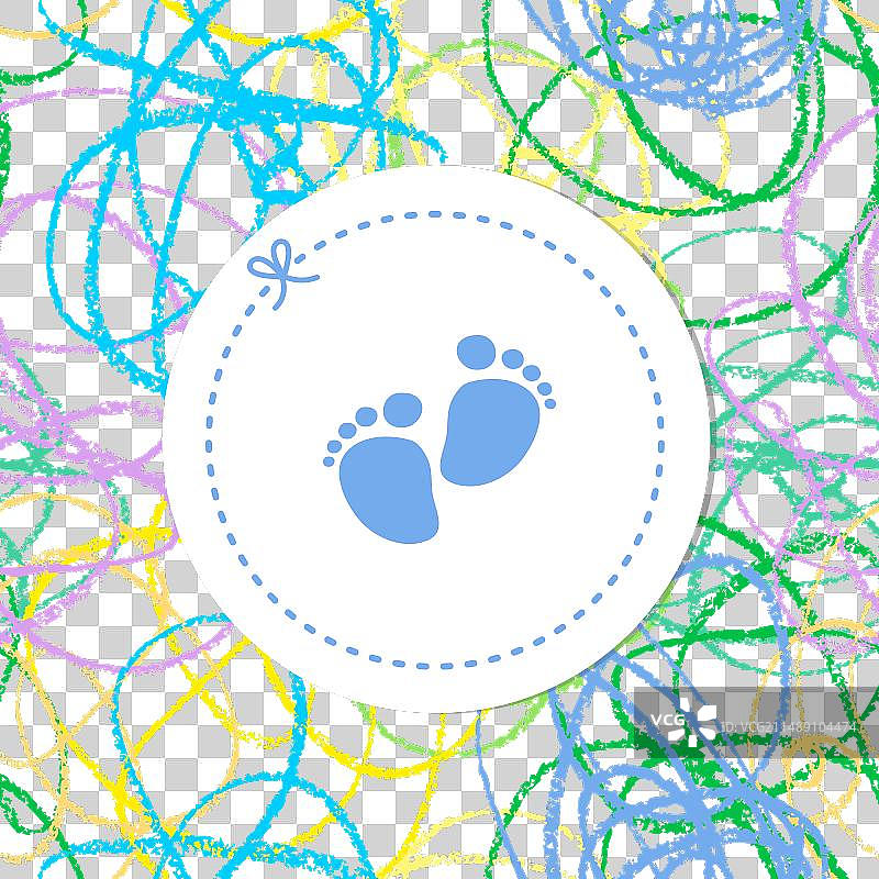 男婴生日贺卡、迎婴派对贺卡、蜡笔图片素材