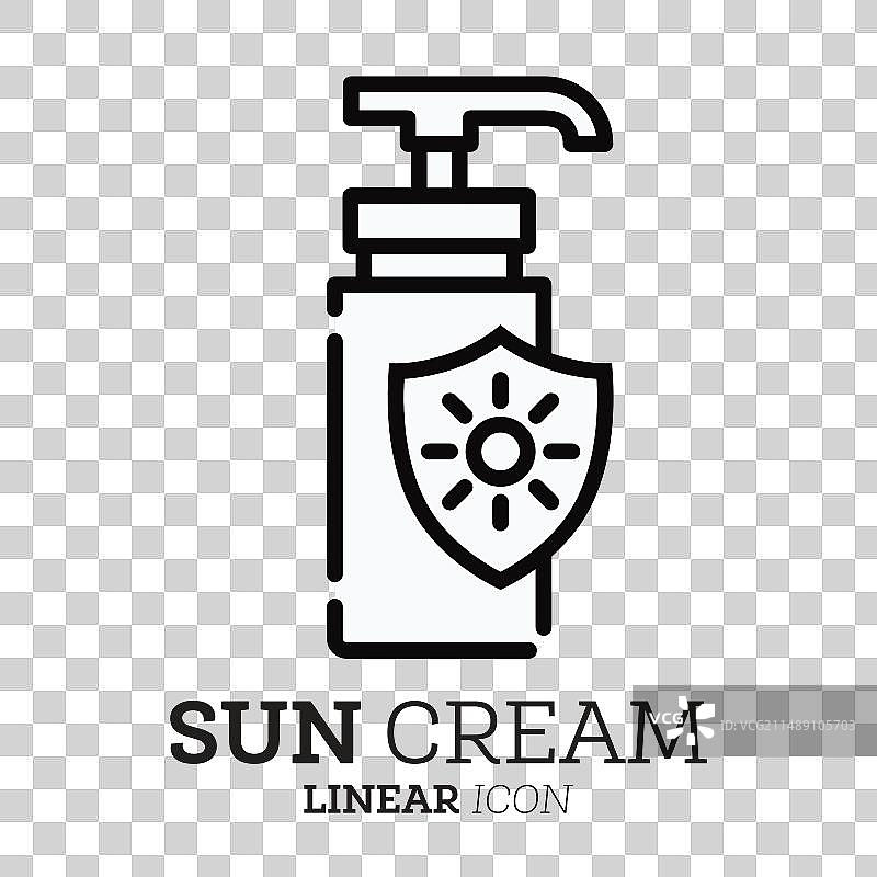 网页移动端防晒霜轮廓图标图片素材